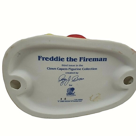 Vintage Clown Capers Freddie The Fireman River Shore House of Global Art 1985 - Picture 7 of 7